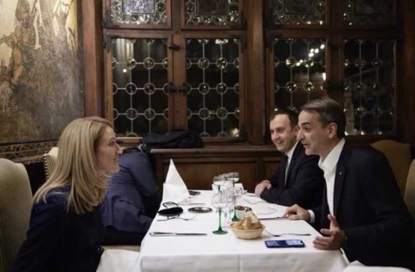 Δείπνο του Κυριάκου Μητσοτάκη με την προεδρεύουσα του Ευρωπαϊκού Κοινοβουλίου Roberta Metsola - Παρών ο Τάσος Χατζηβασιλείου - Tasos Chatzivasileiou